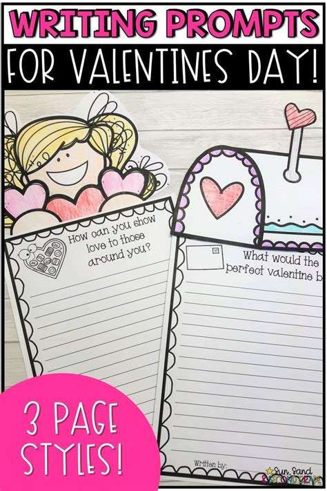 Valentines Day Writing Prompts And Page Topper Craftivities Writing