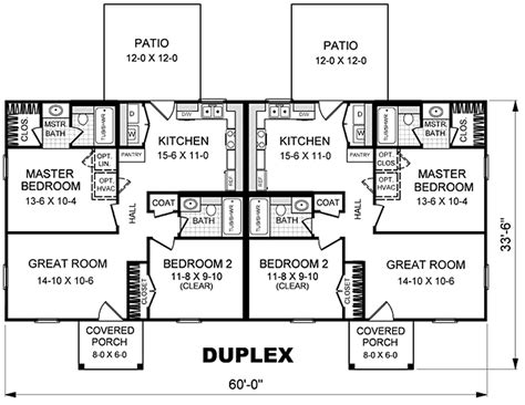 Two Story Duplex Floor Plans Floorplans Click
