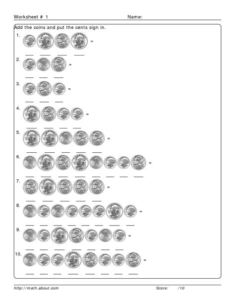 Counting Money Worksheets 3rd Grade