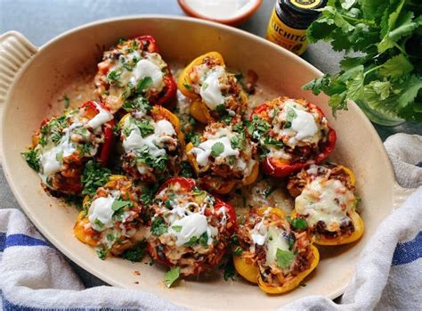 Chilli Stuffed Peppers Recipe With Cheesy Topping Gran Luchito