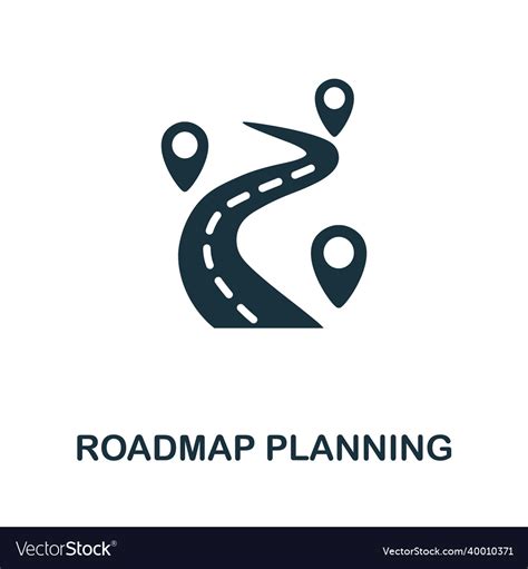 Roadmap Planning Icon Monochrome Sign From Vector Image