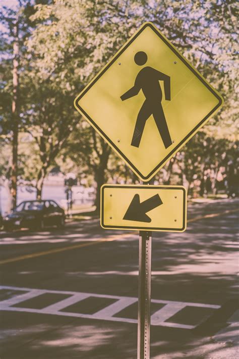 Pedestrian Crossing Sign Free Stock Photo Public Domain Pictures