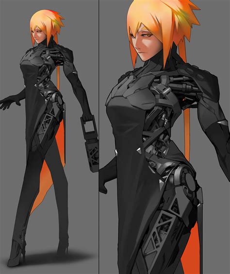 Artstation Cyborg Celebrility Field Liu Cyberpunk Character Sci Fi Concept Art Concept