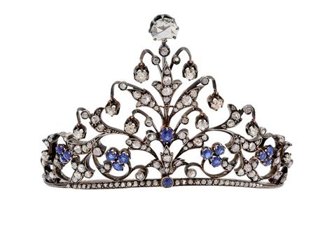 Small Sapphire And Diamond Head Top Tiara Diamond Tiara Royal