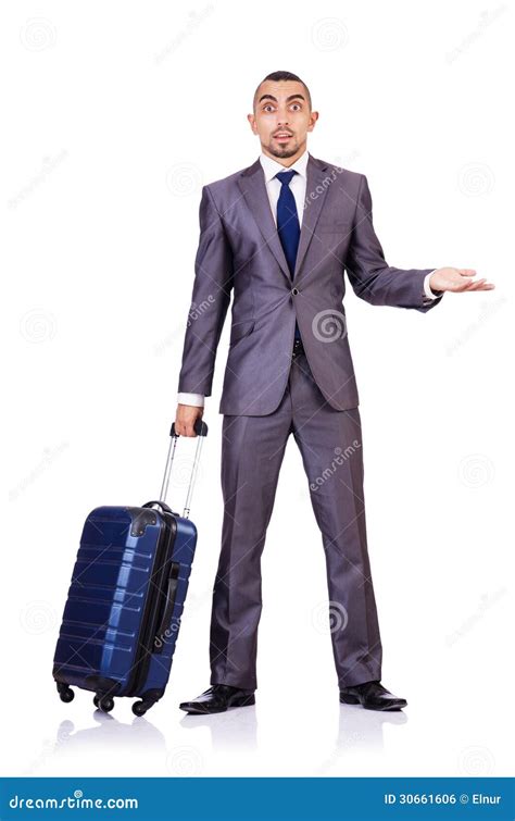 Businessman With Luggage Stock Photo Image Of Corporate 30661606