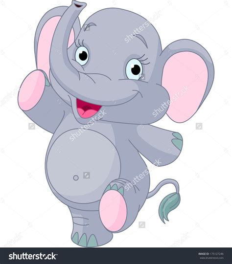 Happy baby elephant dancing | Baby elephant drawing, Elephant clip art, Cartoon elephant