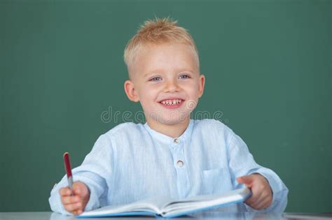 School Child Student Learn Lesson Sitting At Desk Studying Kid Writing