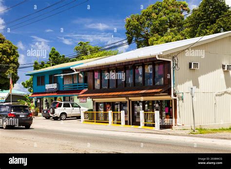 Main Street Of Downtown At City Centre Island Of Koror Koror Palau