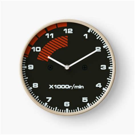 Type R Tachometer Clock Clock By Automotiveart Clock Quartz Clock