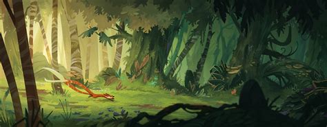 Vibrant Forest Illustration On Behance Forest Background Background
