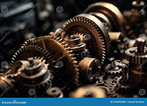 Engranajes Y Engranajes Del Mecanismo De Trabajo Maquinaria Industrial