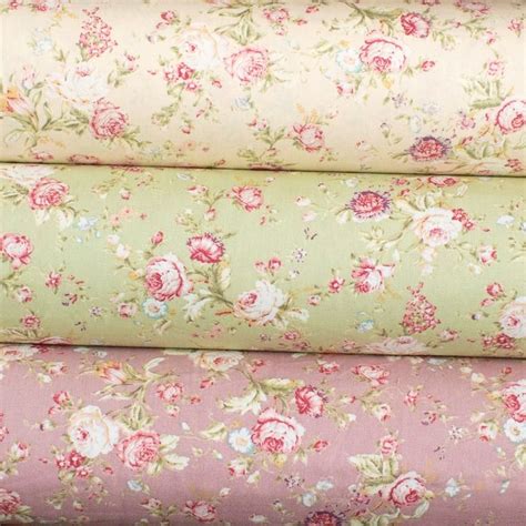 Vintage Rose Floral 100 Cotton Poplin Fabric By The Metre Etsy