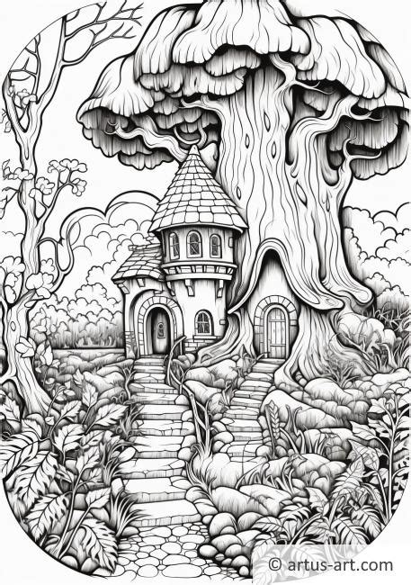 Enchanted Forest Coloring Page Free Download Artus Art