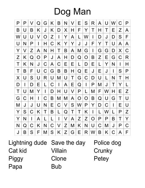 Dog Word Search Dog Themed Word Search For Kids Tree Valley Academy
