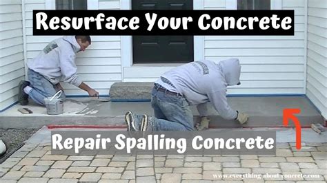 How To Repair And Resurface Spalled Salt Damaged Concrete Concrete Patio Repair Youtube