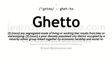 Pronunciation Of Ghetto Definition Of Ghetto Youtube