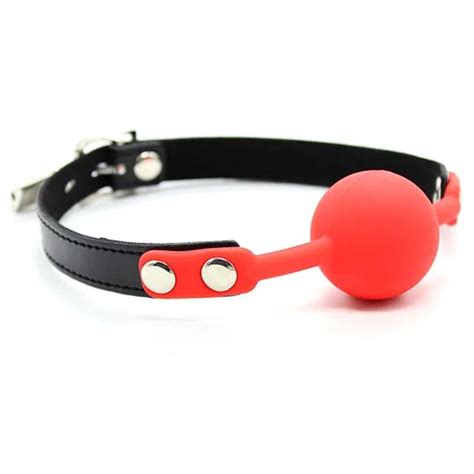 sex products solid silicone ball gag with lock fetish mouth gag adult games sex toys for couples