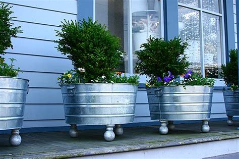 Ideas To Increase Curb Appeal Galvanized Tub Planter