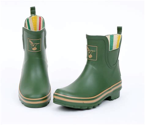 Evercreatures Green Meadow Ankle Wellies Funky Wellington Boots