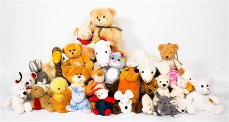 Group Of Stuffed Animals Stock Image Image Of Teddy 47564629
