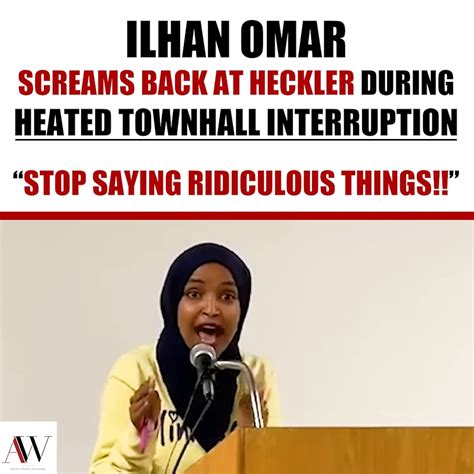 Ilhan Omar Loses Her Temper When Hecklers Take Over Townhall Event