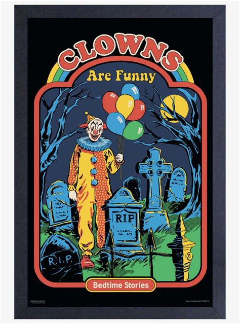 Clowns Are Funny Framed Poster By Steven Rhodes Hot Topic Retro