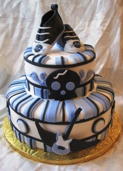 I'm having my first baby and i need help with ideas for decorations and possible for my baby shower. Baby "punk Rocker" Shower Cake | Rock baby showers, Shower ...