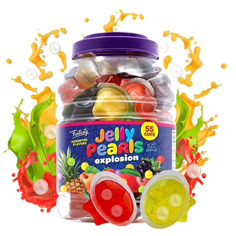 Funtasty Jelly Cups Popping Pearls Fruit Juicy Jelly Candy With