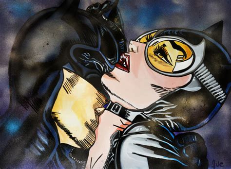 Melodiös Segeltuch Leicht Batman And Catwoman Kiss Typischerweise Lesen Dünger