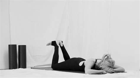 How To Do The Heel Squeeze Prone Pilates Exercise Youtube