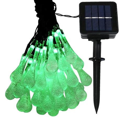 Shop Sunnydaze 30 Count Led Solar Powered Water Drop String Lights