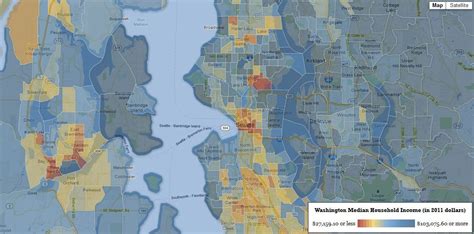 Found This Map Of Seattles Income In Each Neighborhood Source