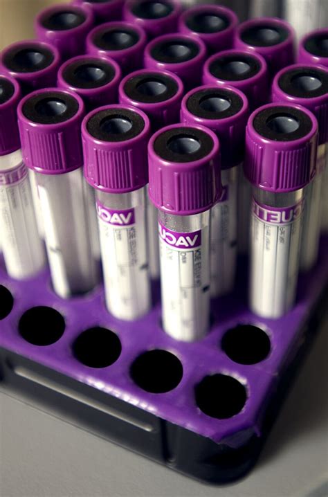 Free Picture Purple Topped Vacutainer Blood Collection Tubes