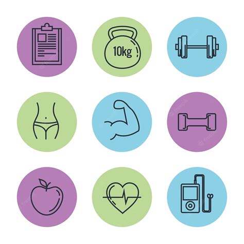 Premium Vector Healthy Lifestyle Set Icons