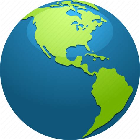 Continent Earth Globe Map North America Planet South America Icon