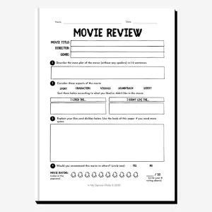 The Best Movie Review Templates Free Pdf Printable More In My Opinion Flicks