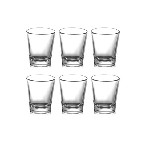 Clear Shot Glass Set With Heavy Base For Restaurants Home 6 Pack Shop Today Get It Tomorrow
