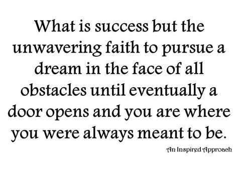 Success Dreams Obstacles Life Quote What Is Success