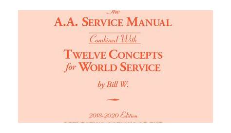 Alcoholics Anonymous (AA) Service Manual
