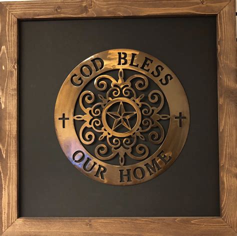 God Bless Our Home Wall Badge Jdh Iron Designs