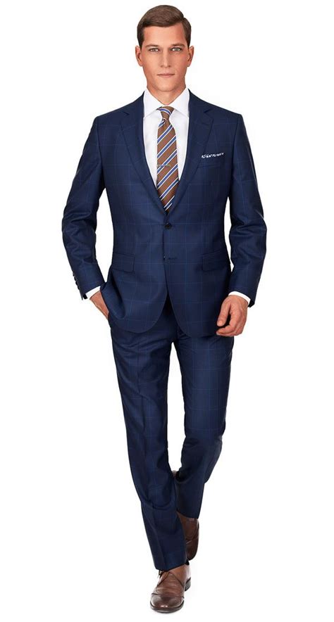 Also you can style the mens plaid suit or mens checkered suit according to the need whether be it formal or casual setting. PREMIUM NAVY & BLUE PLAID 150S SUIT | Super 150s Wool by ...