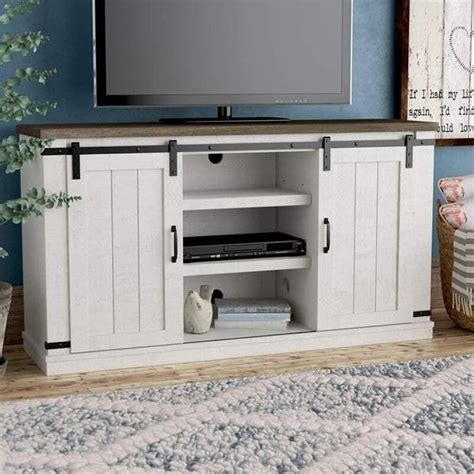 Bli Barn Door Tv Stand For 60 Inch With Cable Managementgray Na