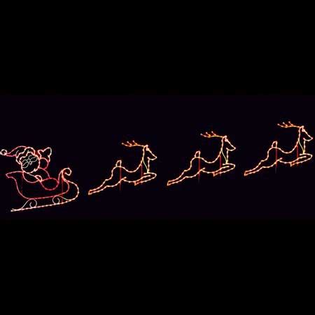 Santa and reindeer outdoor decorations. Outdoor Christmas Decorations - 6.5' X 7.5' Santa and ...