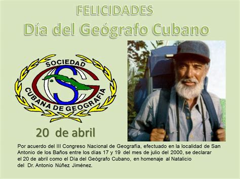 Día Del Geógrafo Cubano Inotu