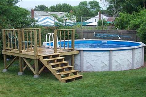 The deck provides extra space for sunbathing or bbq party. 12 Clever Ways DIY Above Ground Pool Ideas On a Budget ...