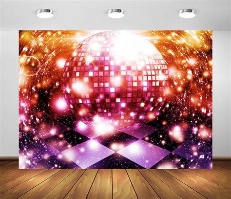 Beleco 15x10ft Fabric Disco Ball Backdrop For Photography