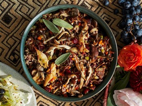 Wild Rice With Mushrooms Cranberries And Chestnuts