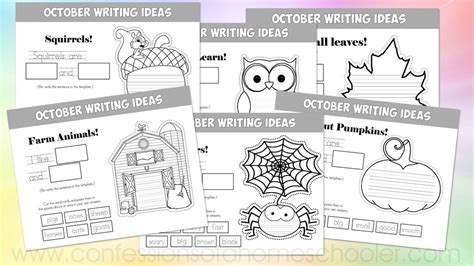 October Themed Writing Prompts Confessions Of A Homeschooler