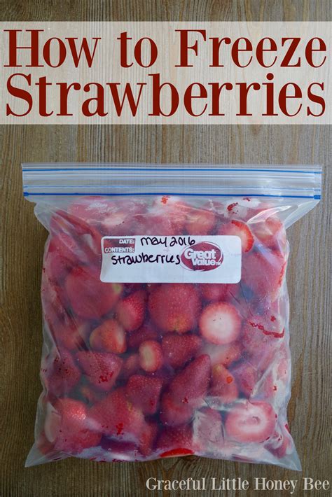 How To Freeze Strawberries Graceful Little Honey Bee