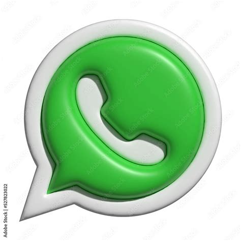 Foto De Whatsapp 3d Logo Whatsapp Icon 3d Vector Do Stock Adobe Stock